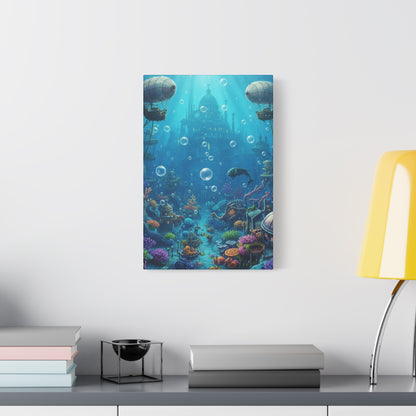 Harbor of Tides | Nautical & Underwater Canvas Poster | Horizontal Wall Art