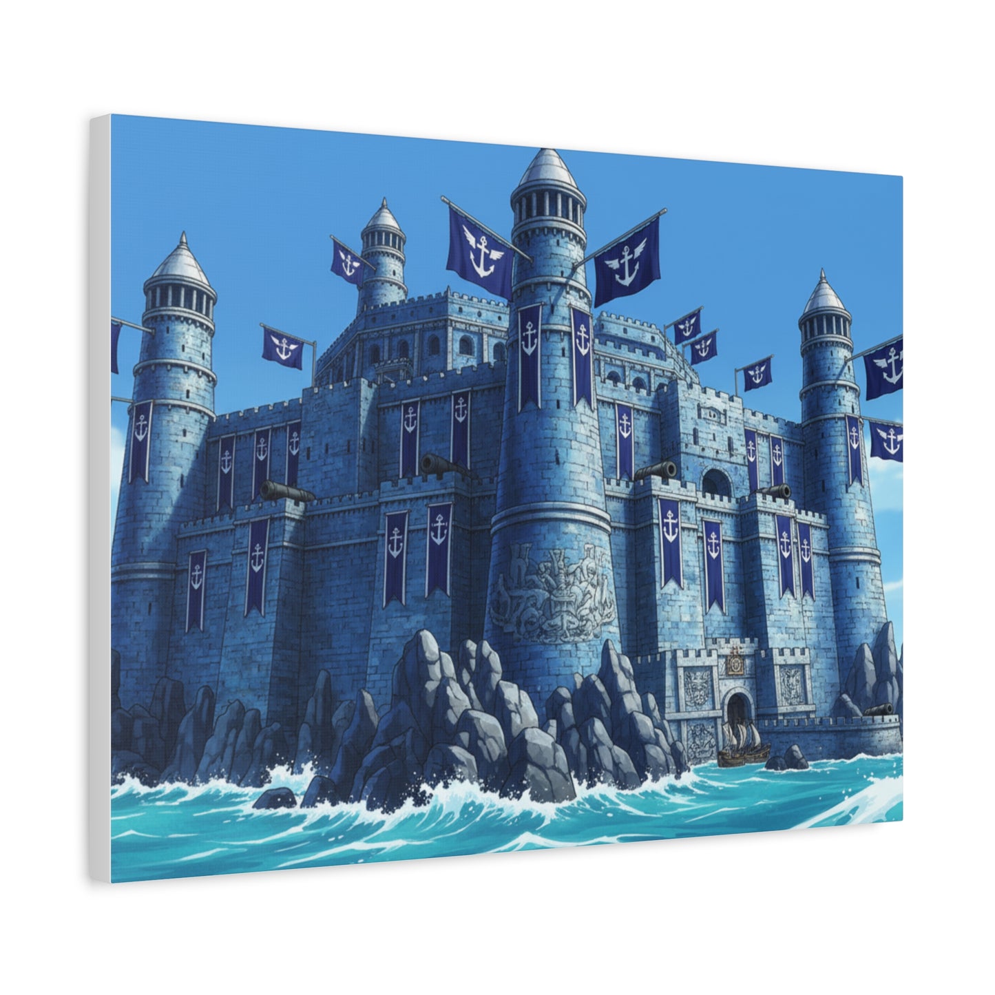 One Piece-Inspired | Marine Fortress Canvas Poster | Horizontal Wall Art