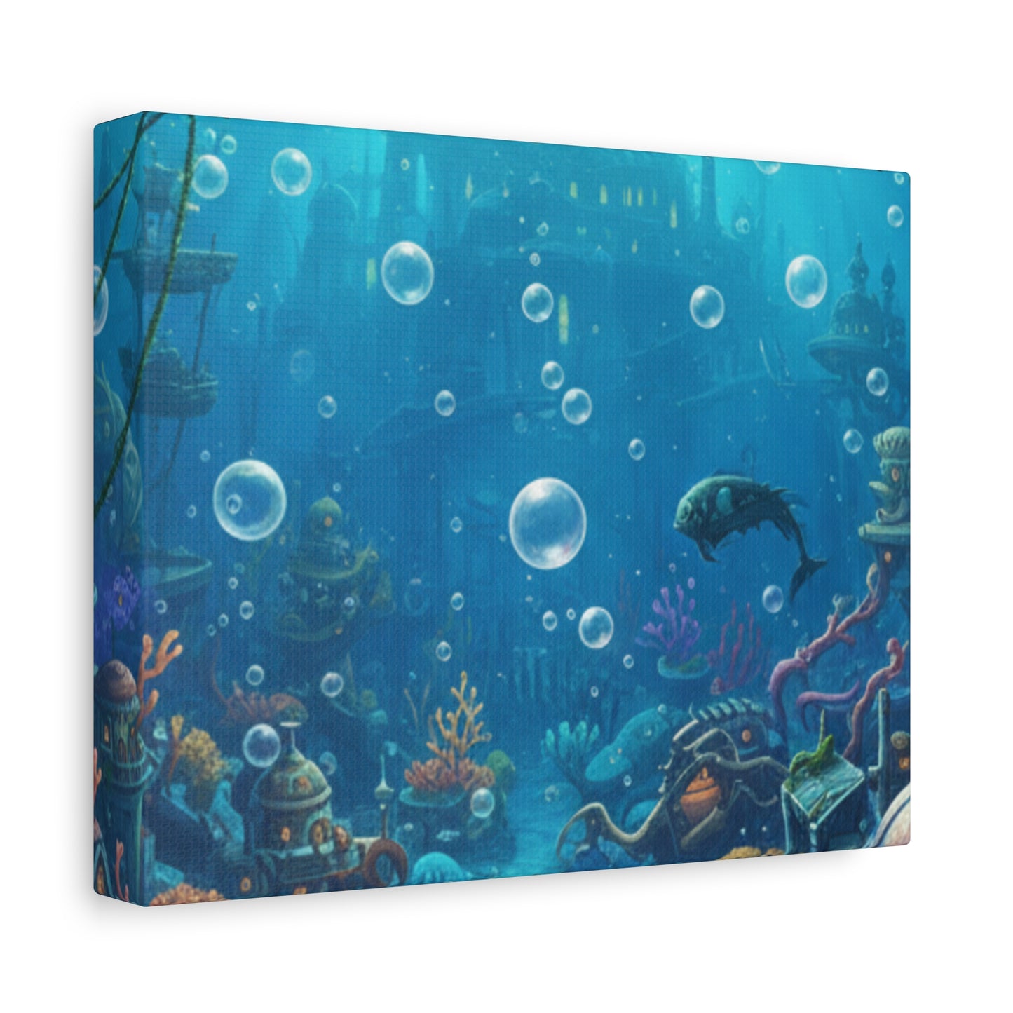 Harbor of Tides | Nautical & Underwater Canvas Poster | Horizontal Wall Art