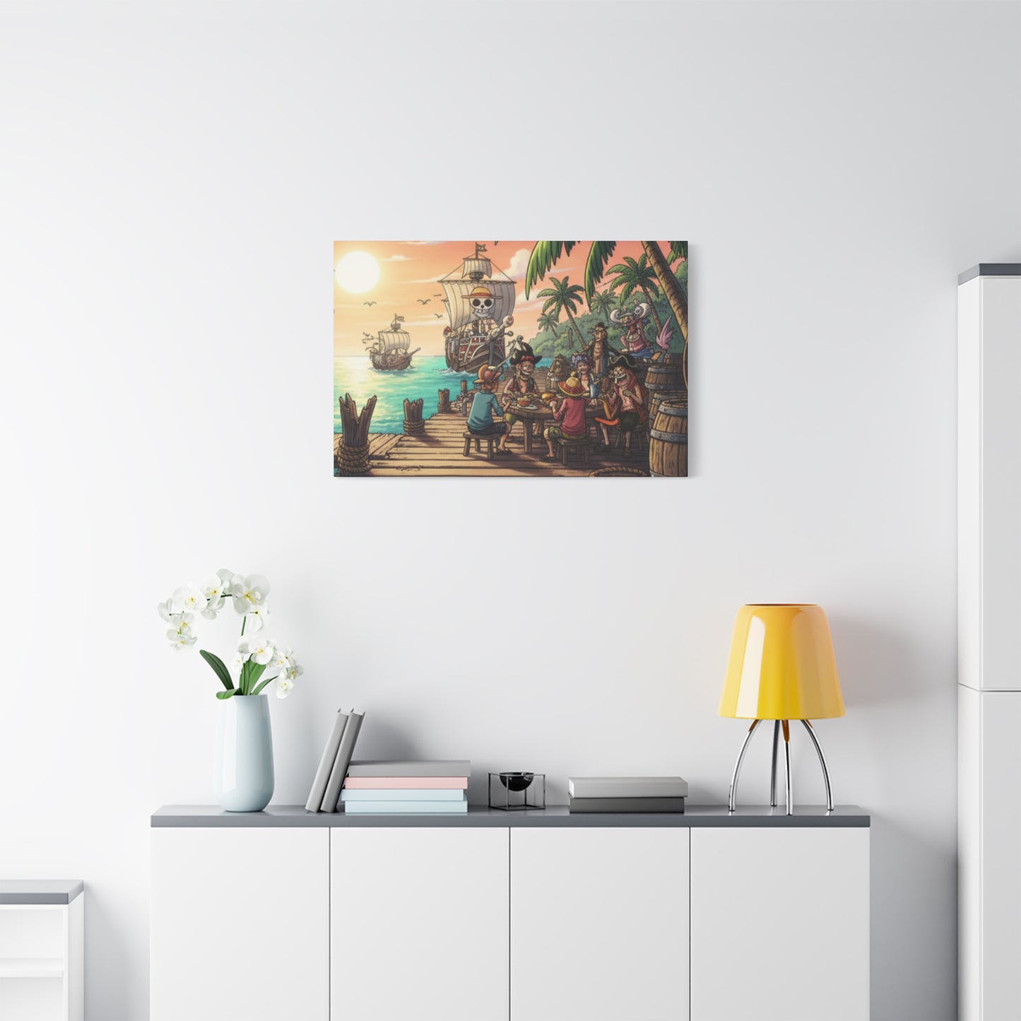One Piece-Inspired | Pirate Dock Canvas Poster | Horizontal Wall Art