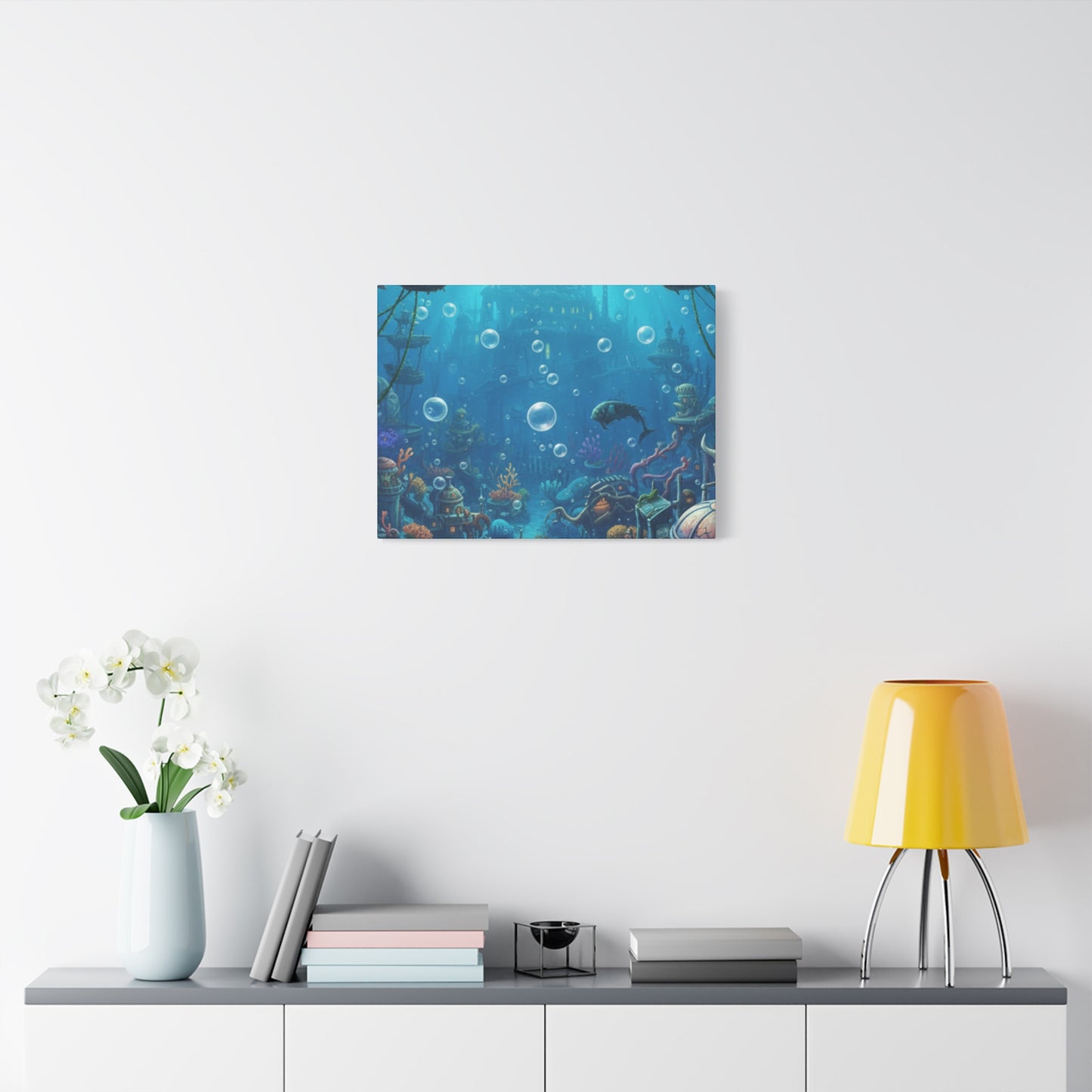 Harbor of Tides | Nautical & Underwater Canvas Poster | Horizontal Wall Art