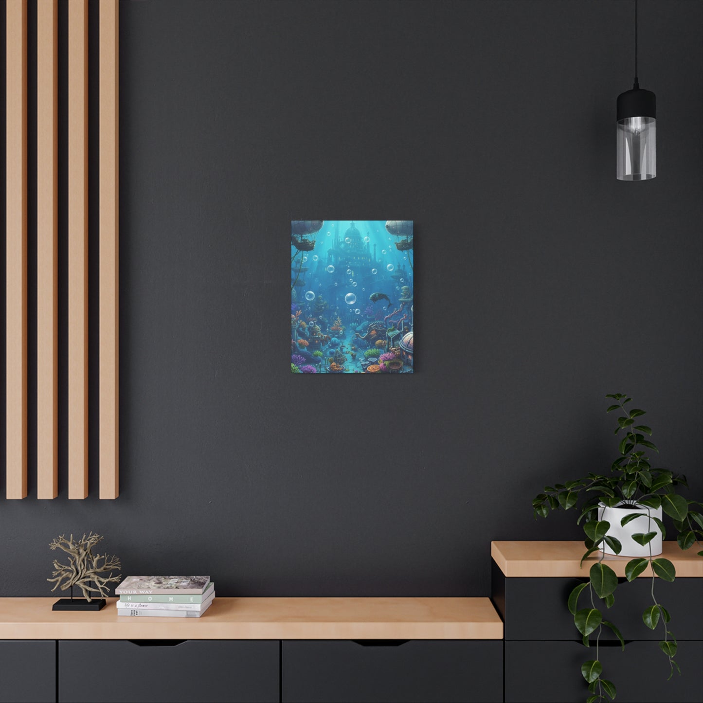 Harbor of Tides | Nautical & Underwater Canvas Poster | Horizontal Wall Art