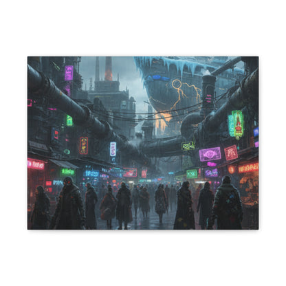 One Piece-Inspired | Punk Cyber Market Canvas Poster | Vertical & Horizontal Wall Art