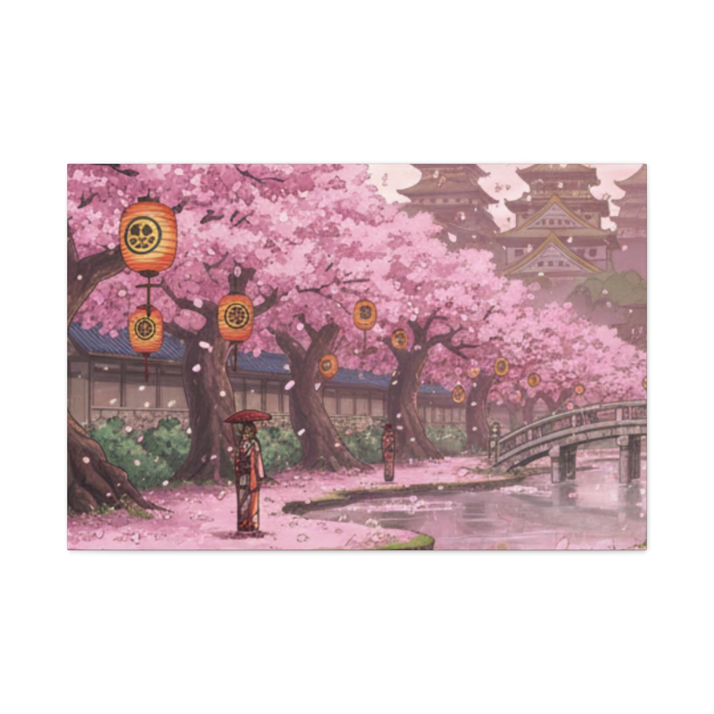One Piece-Inspired | Wano Blossom Grove Canvas Poster | Horizontal Wall Art