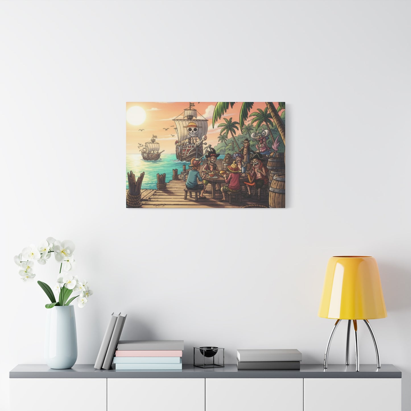 One Piece-Inspired | Pirate Dock Canvas Poster | Horizontal Wall Art