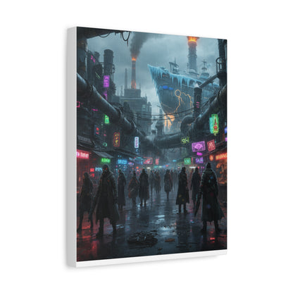 One Piece-Inspired | Punk Cyber Market Canvas Poster | Vertical & Horizontal Wall Art