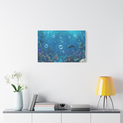 Harbor of Tides | Nautical & Underwater Canvas Poster | Horizontal Wall Art