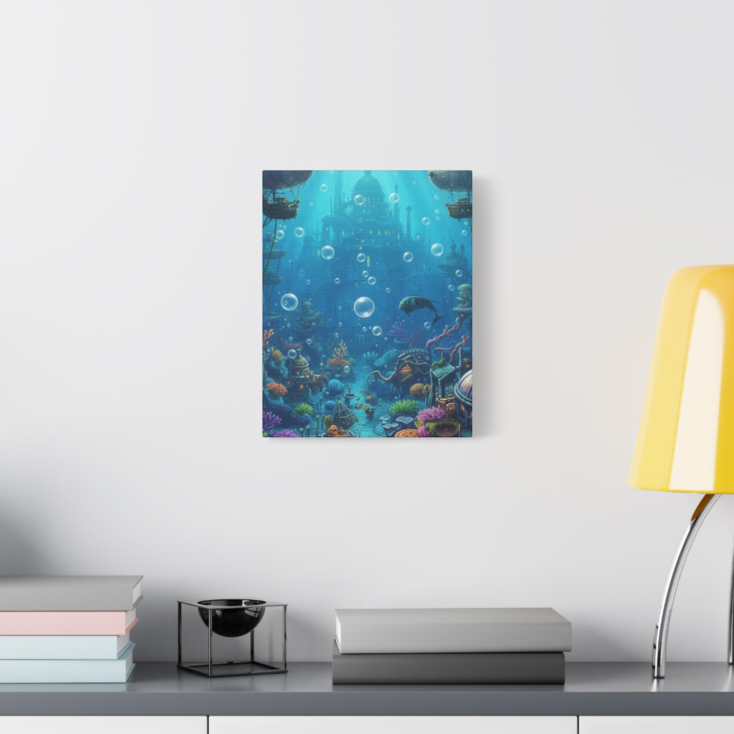Harbor of Tides | Nautical & Underwater Canvas Poster | Horizontal Wall Art