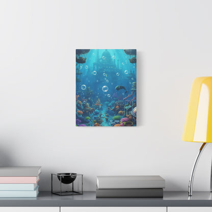 Harbor of Tides | Nautical & Underwater Canvas Poster | Horizontal Wall Art