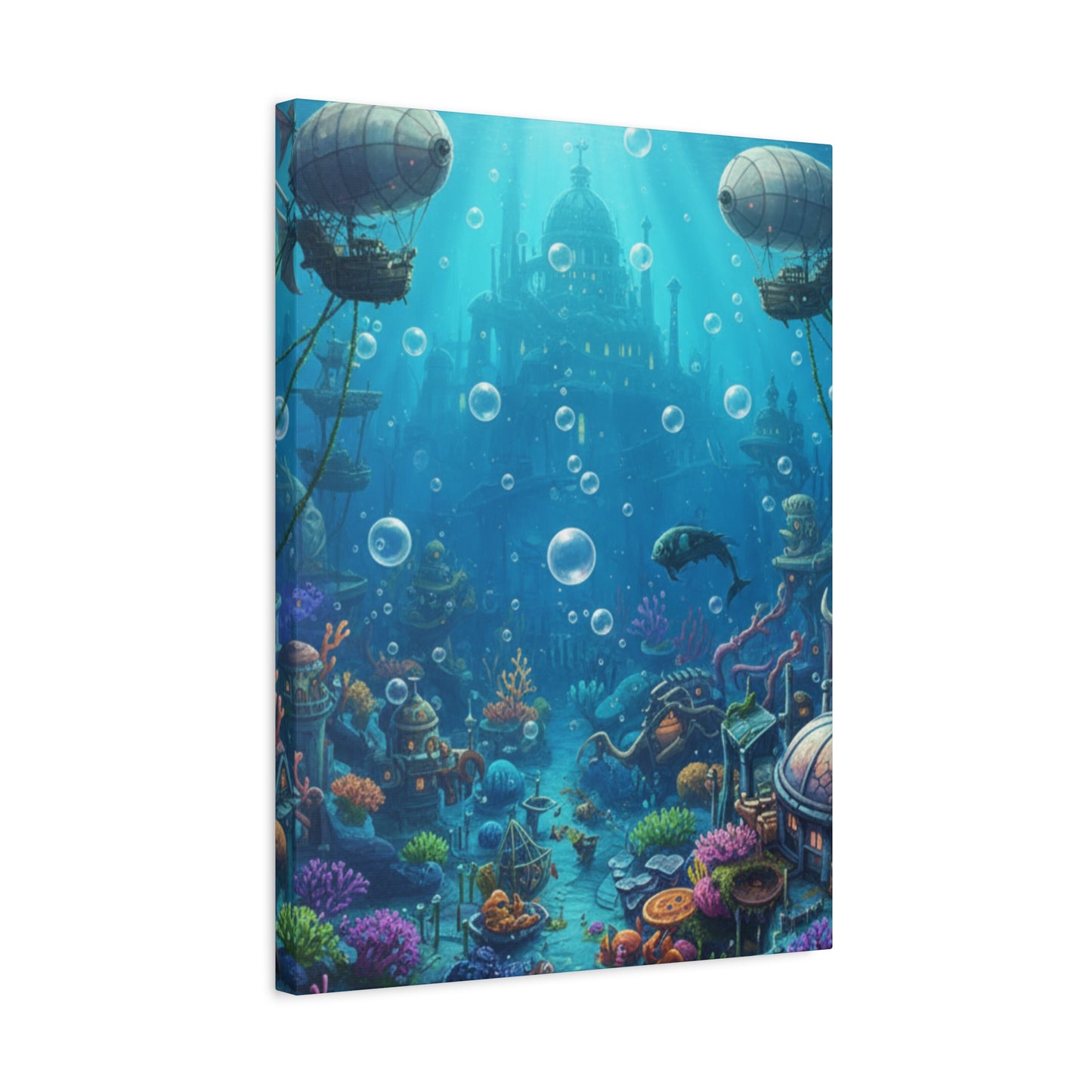 Harbor of Tides | Nautical & Underwater Canvas Poster | Horizontal Wall Art