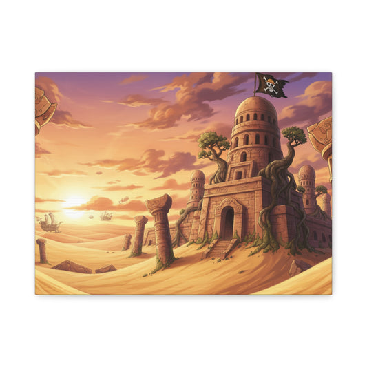 Desert Kingdom | Anime-Inspired Canvas Poster | Horizontal Wall Art