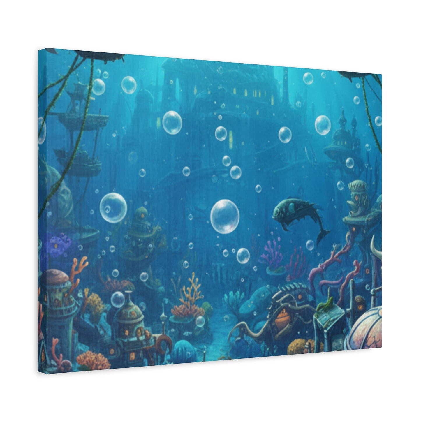 Harbor of Tides | Nautical & Underwater Canvas Poster | Horizontal Wall Art