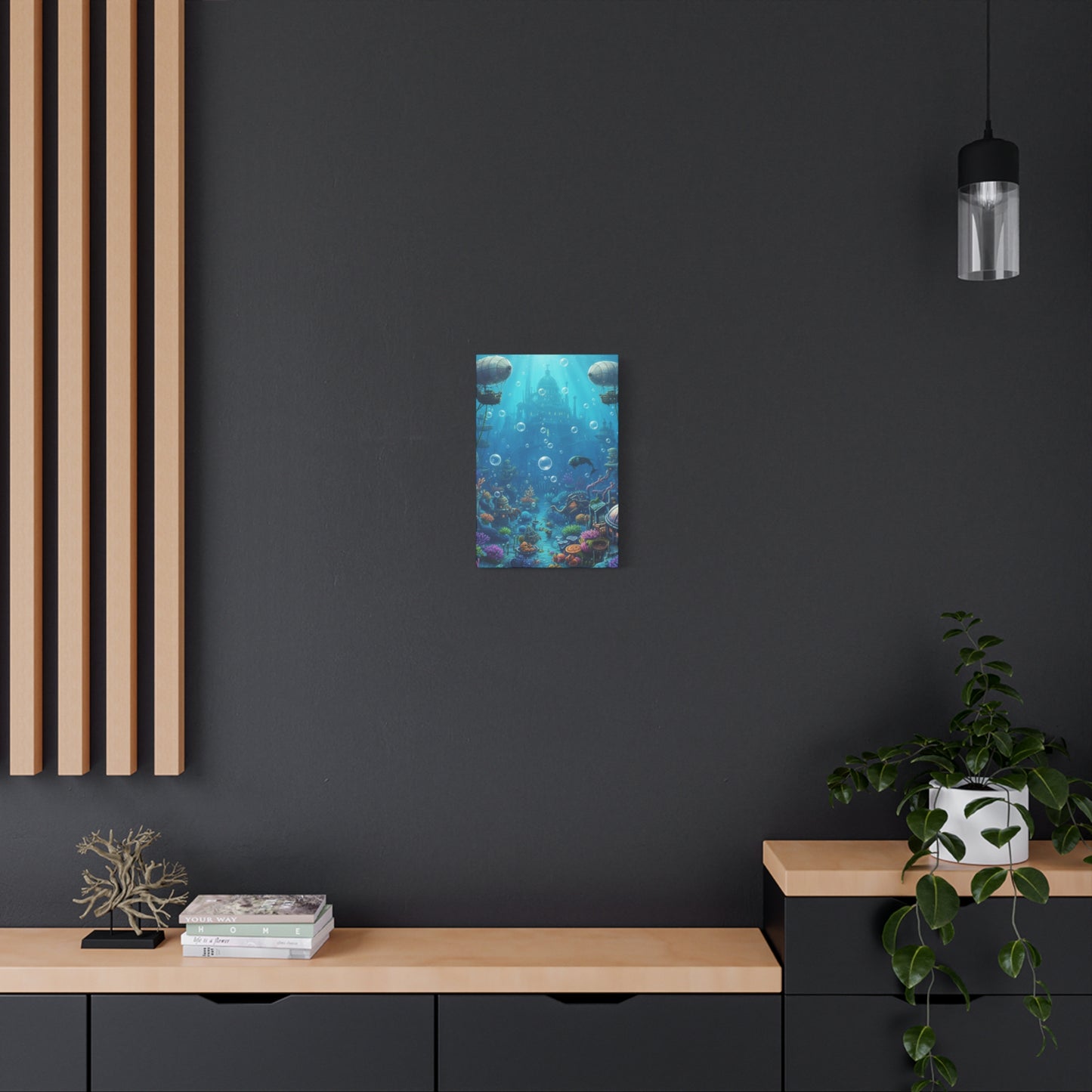Harbor of Tides | Nautical & Underwater Canvas Poster | Horizontal Wall Art