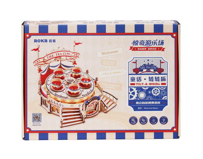 Robotime | ROKR | Magic Amusement Park | Tilt-A-Whirl Music Box | Hobby Kits & DIY Collectibles | 3D Assemble Kits