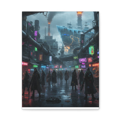 One Piece-Inspired | Punk Cyber Market Canvas Poster | Vertical & Horizontal Wall Art