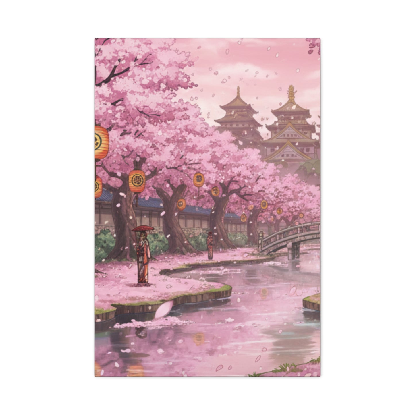 One Piece-Inspired | Wano Blossom Grove Canvas Poster | Vertical Wall Art