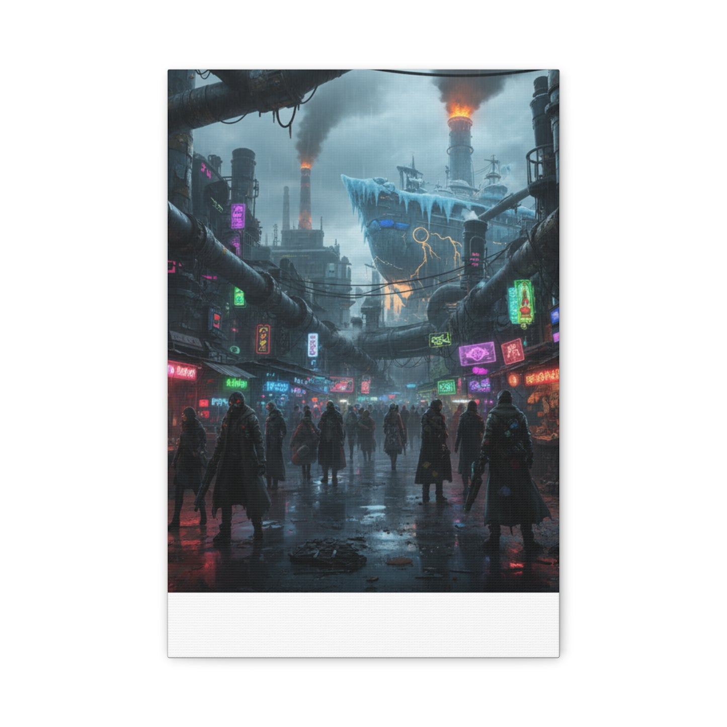 One Piece-Inspired | Punk Cyber Market Canvas Poster | Vertical & Horizontal Wall Art