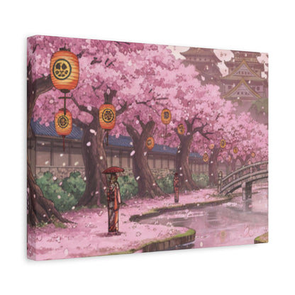 One Piece-Inspired | Wano Blossom Grove Canvas Poster | Horizontal Wall Art