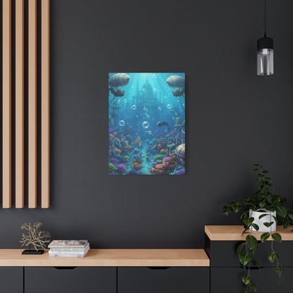 Harbor of Tides | Nautical & Underwater Canvas Poster | Horizontal Wall Art