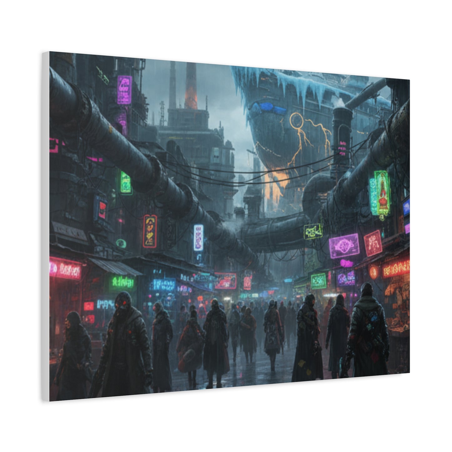 One Piece-Inspired | Punk Cyber Market Canvas Poster | Vertical & Horizontal Wall Art