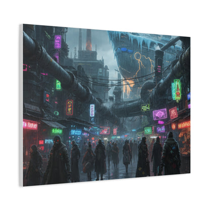 One Piece-Inspired | Punk Cyber Market Canvas Poster | Vertical & Horizontal Wall Art