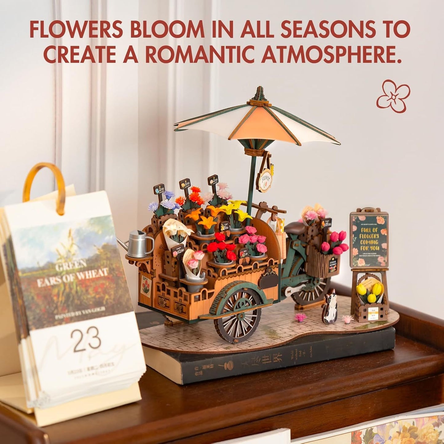 Robotime | Rolife | Blossom Cart | Miniature &amp; DIY Model Kits