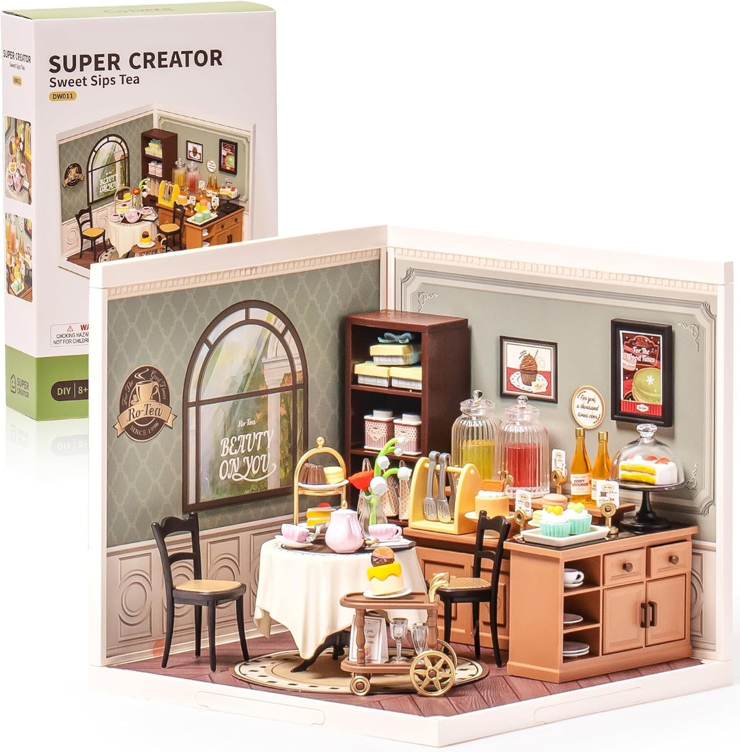 Robotime | Rolife | Super Creator Series | Sweet Sips Tea | Miniature & DIY Model Kits