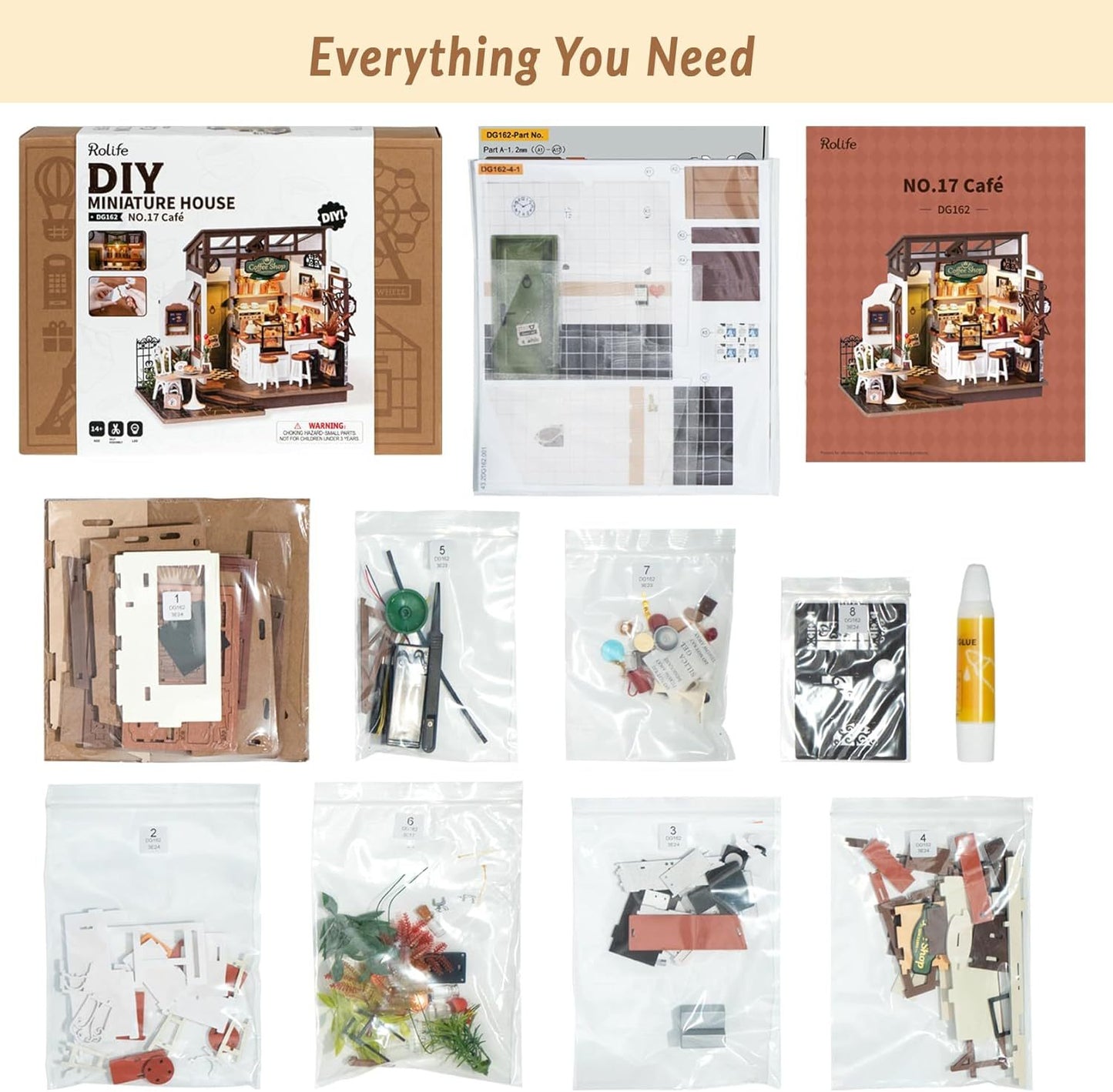 Robotime | Rolife | Miniature House | No.17 Cafe | Miniature & DIY Model Kits