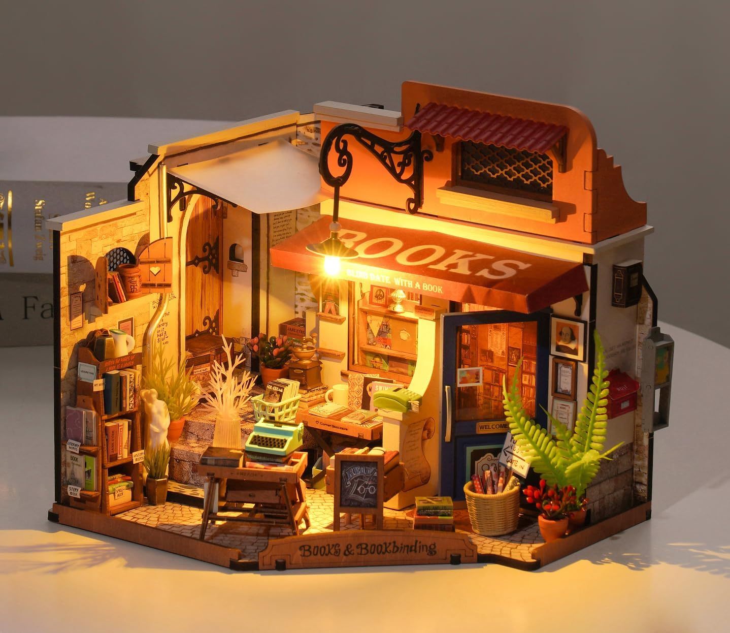 Robotime | Rolife | Miniature House | Corner Bookstore | Miniature & DIY Model Kits