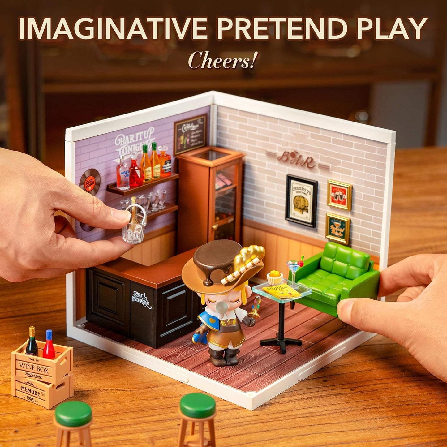 Robotime | Rolife | Super Creator Series | Leisurely Cheers Bar | Miniature & DIY Model Kits