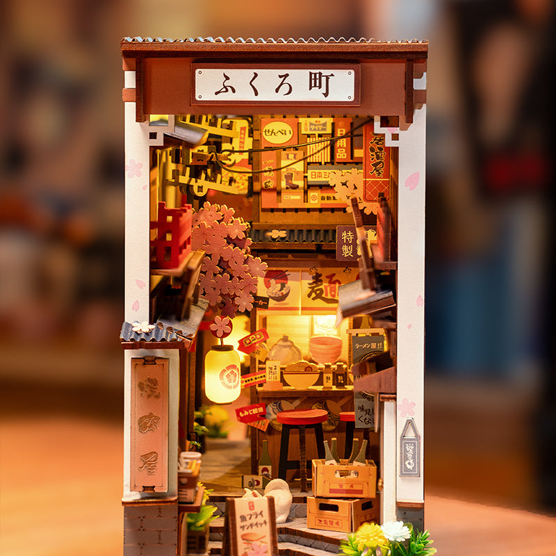 Robotime | Rolife | Book Nook Series | Sakura Wine Alley With LED Lights | Miniature & DIY Model Kits