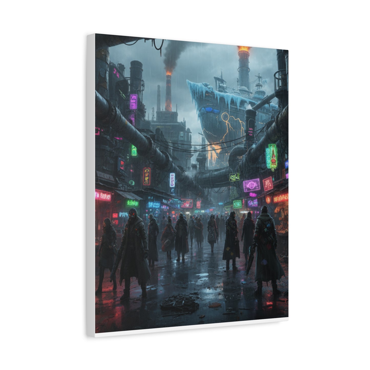 One Piece-Inspired | Punk Cyber Market Canvas Poster | Vertical & Horizontal Wall Art