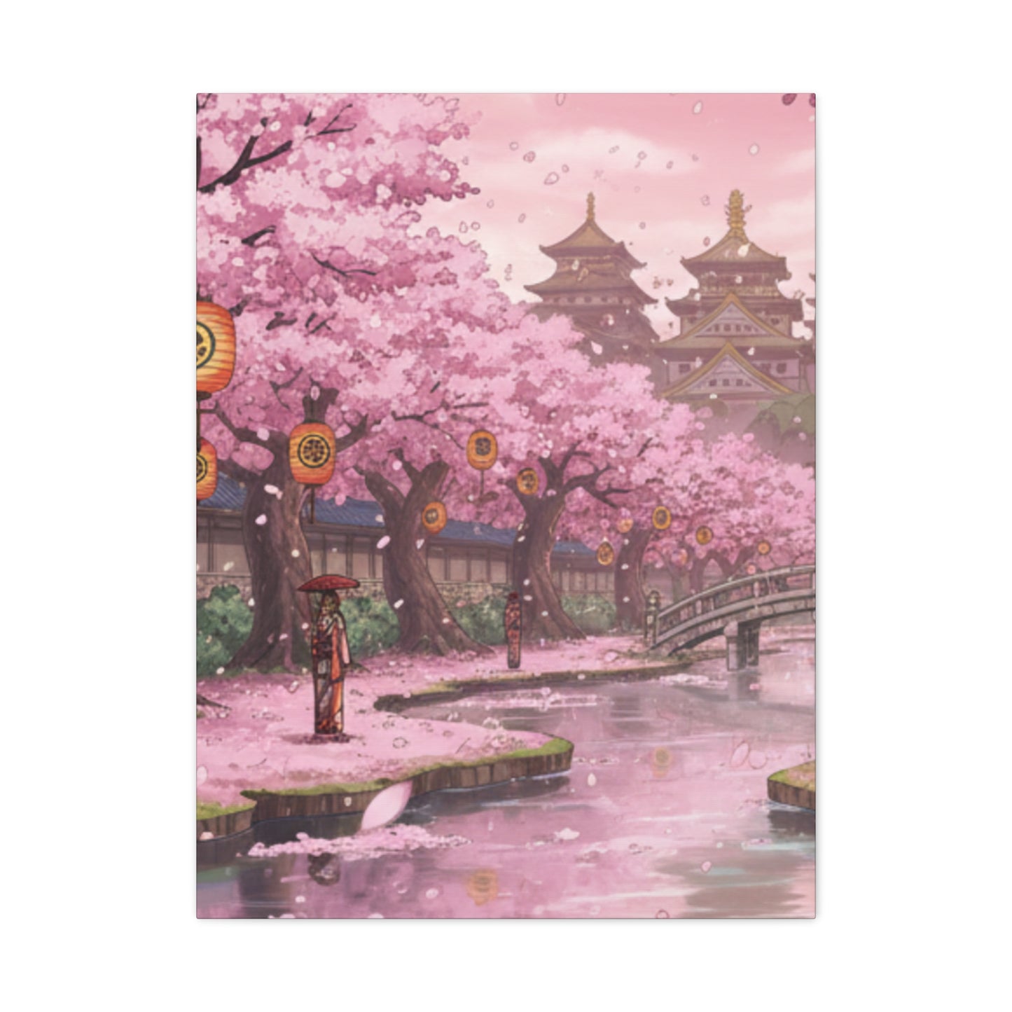 One Piece-Inspired | Wano Blossom Grove Canvas Poster | Vertical Wall Art