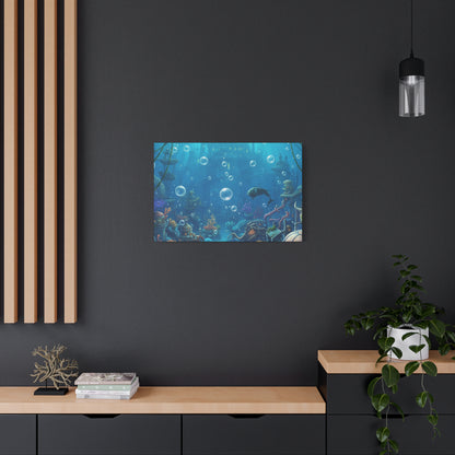 Harbor of Tides | Nautical & Underwater Canvas Poster | Horizontal Wall Art