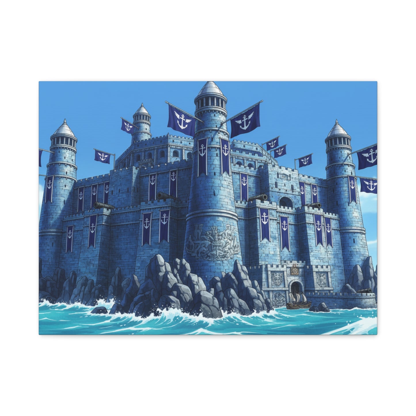 One Piece-Inspired | Marine Fortress Canvas Poster | Horizontal Wall Art