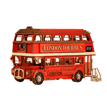 Robotime | Rolife | London Tour Bus Car | Hobby Kits & DIY Collectibles | 3D Assemble Kits