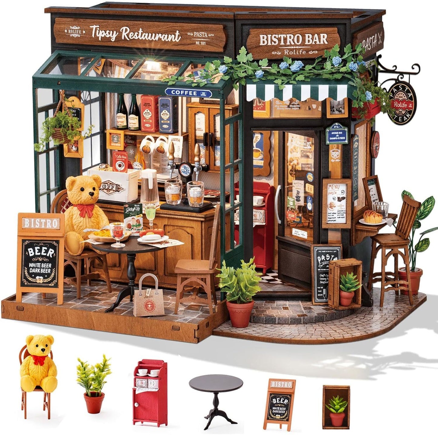 Robotime | Rolife | Tipsy Restaurant | Miniature & DIY Model Kits
