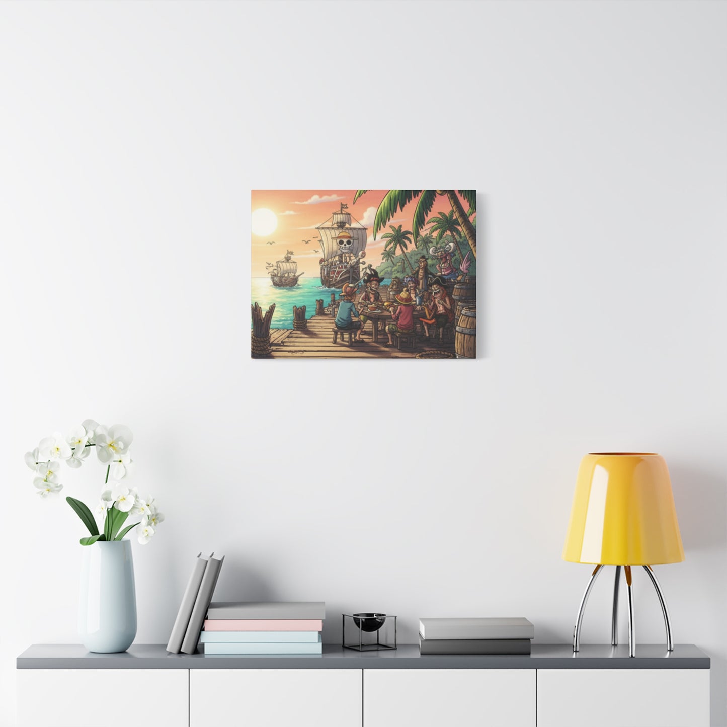 One Piece-Inspired | Pirate Dock Canvas Poster | Horizontal Wall Art