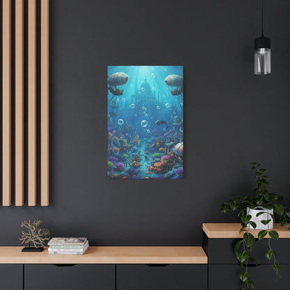 Harbor of Tides | Nautical & Underwater Canvas Poster | Horizontal Wall Art
