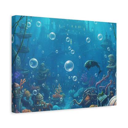 Harbor of Tides | Nautical & Underwater Canvas Poster | Horizontal Wall Art