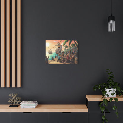 One Piece-Inspired | Pirate Dock Canvas Poster | Horizontal Wall Art