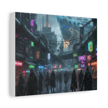 One Piece-Inspired | Punk Cyber Market Canvas Poster | Vertical & Horizontal Wall Art