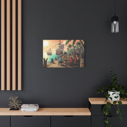 One Piece-Inspired | Pirate Dock Canvas Poster | Horizontal Wall Art