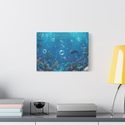 Harbor of Tides | Nautical & Underwater Canvas Poster | Horizontal Wall Art