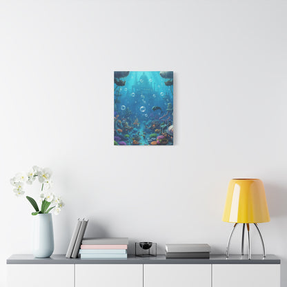Harbor of Tides | Nautical & Underwater Canvas Poster | Horizontal Wall Art