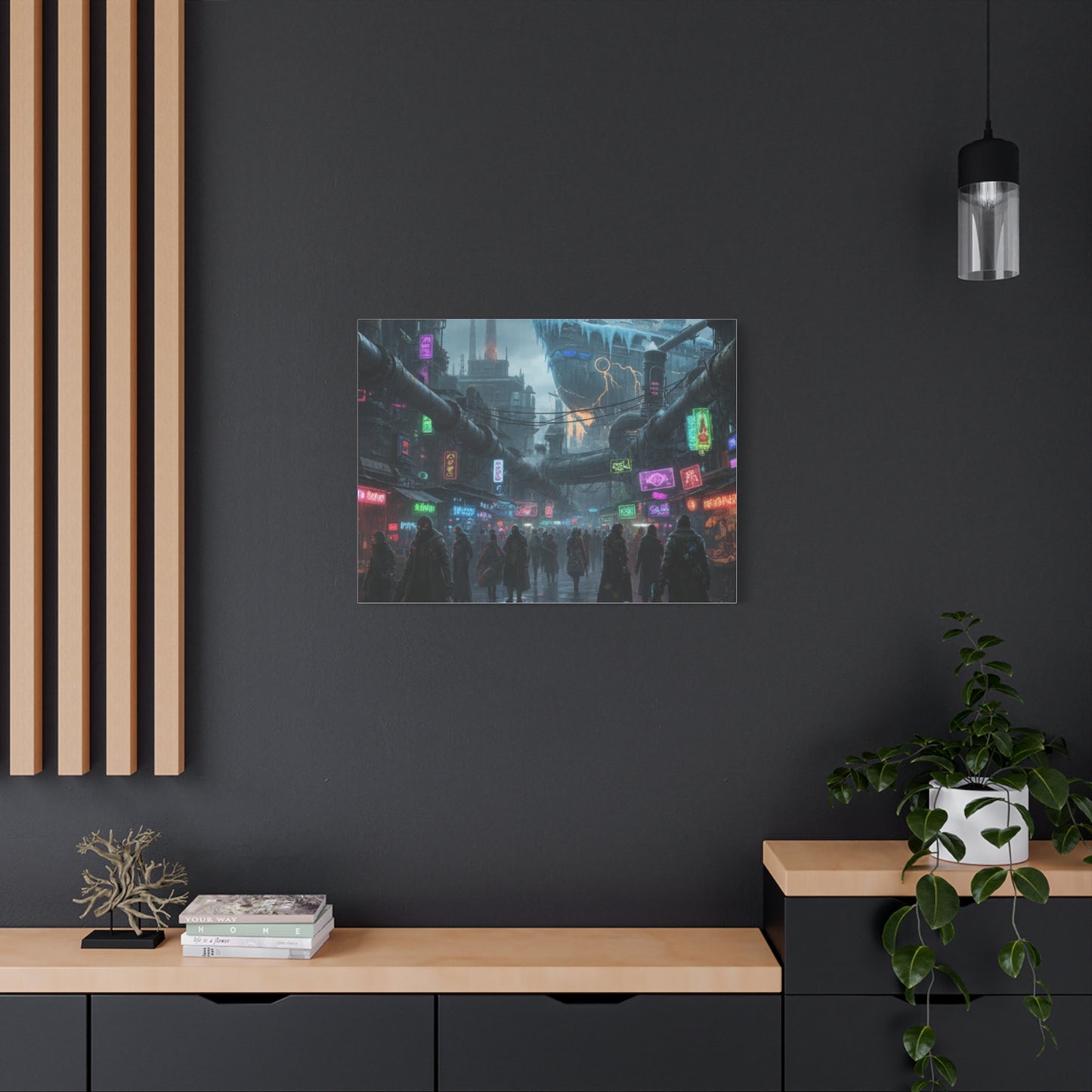 One Piece-Inspired | Punk Cyber Market Canvas Poster | Vertical & Horizontal Wall Art