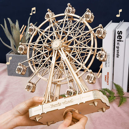 Robotime | Rolife | Wooden Musical Ferris Wheel | Hobby Kits & DIY Collectibles | 3D Assemble Kits