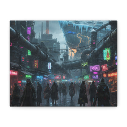 One Piece-Inspired | Punk Cyber Market Canvas Poster | Vertical & Horizontal Wall Art