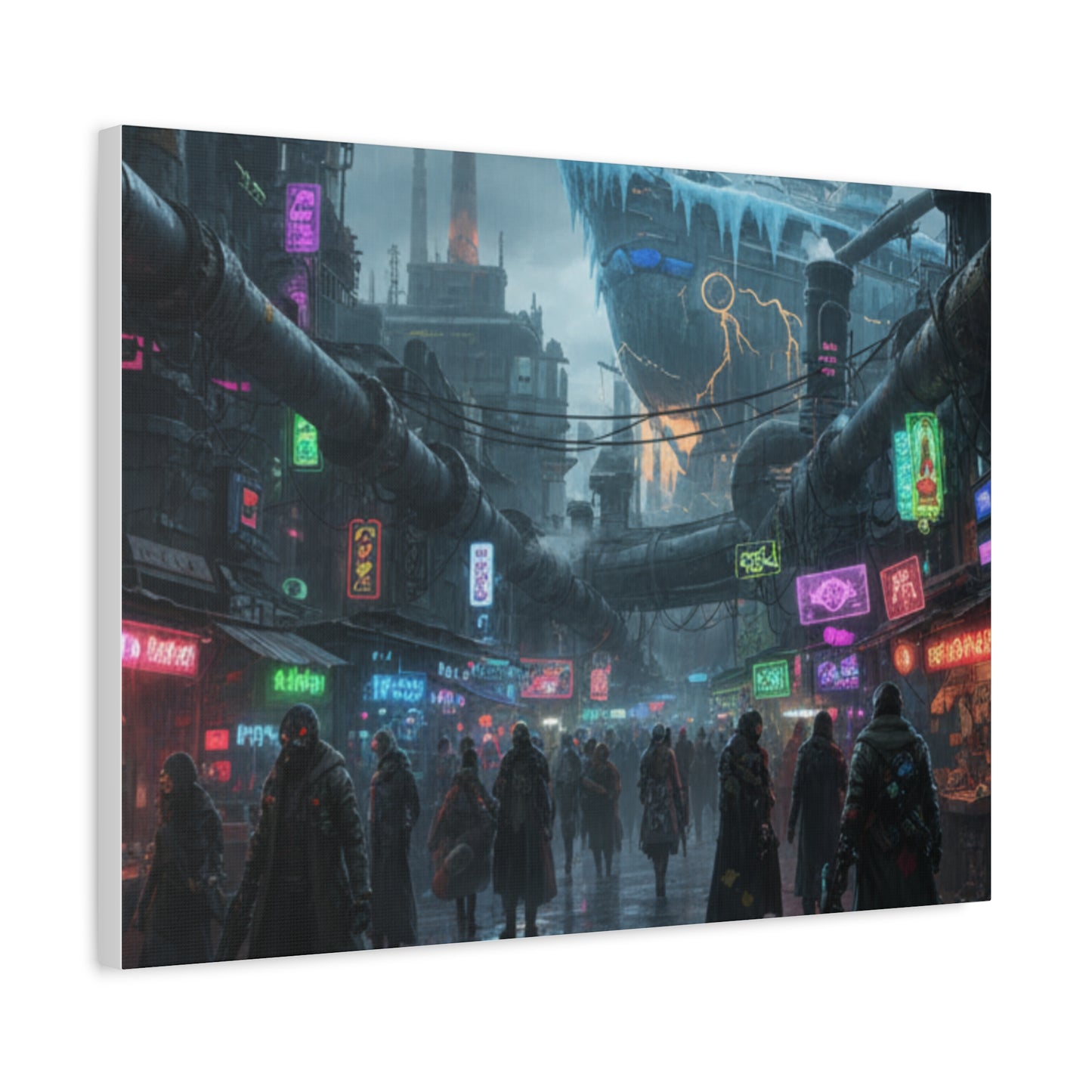 One Piece-Inspired | Punk Cyber Market Canvas Poster | Vertical & Horizontal Wall Art