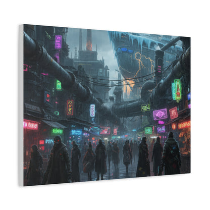 One Piece-Inspired | Punk Cyber Market Canvas Poster | Vertical & Horizontal Wall Art